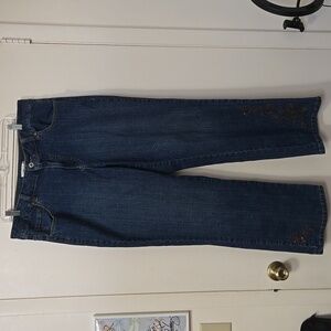 Coldwater Creek Jeans WOMENS Medium Wash Size W18 Blue Straight Leg Embellished